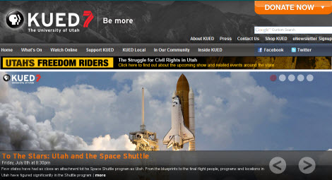 Shuttle launch banner - KUED.ORG